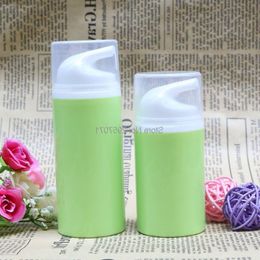 Green Empty Airless Pump Bottles 50ml 80ml Emulsion Cream Bottle for Make up Containers Wholesale 100pcs/lot Soqae