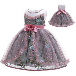 Kids Party Dresses Girls Bread Tulle Party Wedding Dress Formal Girls Clothing
