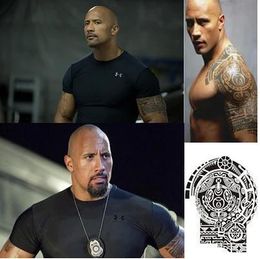 Temporary Tattoos Temporary Tattoo 'Fast Furious' Dwayne The Rock Johnson tattoo big size arm waterproof removable flash tattoo tatoo for man 1pc 230621