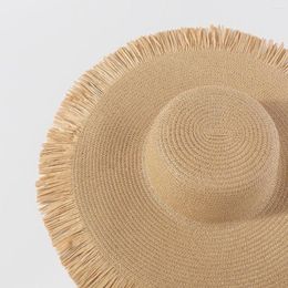 Hats Fashion Bohemian Style Summer Outdoor Big Cornice Sunhat Casual Vacation Woven Roughed Straw Hat For Women