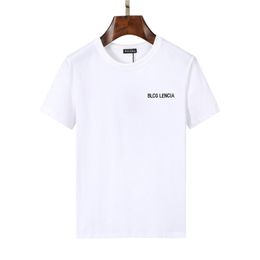 BLCG LENCIA 2023 Summer New 100% Cotton Fabric T-shirt Men High Quality Print Color Mens Designer T shirt Paris fashion Tshirts Tops 22419