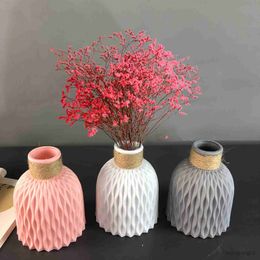 Planters Pots Flower Decoration Home Plastic Ceramic Flower Pot Flower Basket Nordic Decoration Vases For Flowers R230621