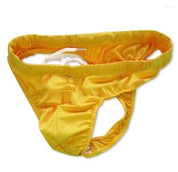 Underpants Men's Fashion Sexy Lace Low-waist Trunks Briefs Cubic Expansion Cup Milk Silk Thong