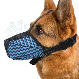 Dog Car Seat Covers Breathable Mesh Muzzle Pet No Bark Soft To Prevent Biting Chewing Anti Barking