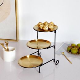 Plates European Style 3 Layer Serving Platter Fruit Holder Cupcake Cake Stand