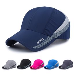 Ball Caps Men Women Outdoor Sport Baseball Mesh Hat Running Visor Quickdrying Cap Sun Protection Scrub Hats For Tools 230620