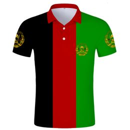 Men's Polos Afghan Polo Shirt Free Custom Name Afg Slam Afghanistan Arab Polo Shirt Persian Pashto Islamic Print Text Po Flag Af Clothes 230620