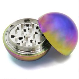 Smoking Colorful Rainbow Ball Zinc Alloy Portable Dry Herb Tobacco Grinder Spice Miller Abrader Crusher Hand Muller Tool Accessories