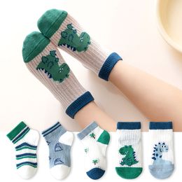 Kids Socks 5 Pairs Children's Socks 0-12Years Kids Socks Spring Summer Baby Boys Girls Cotton Mesh Breathable Thin Soft Clothes Accessories 230620