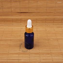 Storage Bottles 10pcs/Lot Promotion High Quality 15ml/15cc Glass Cobalt Blue Essential Oil Bottle Women Empty Cosmetic Vial Gold Cap Small