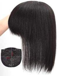 Bangs Toppers Bangs Clip In Human Hair Bangs Fringe Hair Pieces Free Part Brazilian Straight Remy Hair For Hair Loss 6 inch To 14 Inch 230620