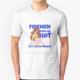 Magliette da uomo Vigili del fuoco Leave Me Wet Summer Design adorabile T-shirt Hip Hop Top Vigile del fuoco Pompiere Vigili del fuoco Emergenza
