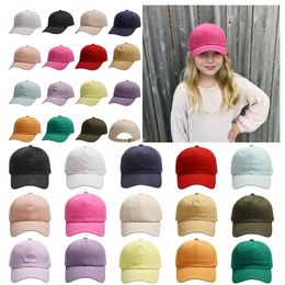 Baseball Caps Kids Solid Ponytail Cap Child Outdoor Sports Dad Duck Tongue Hats Plain Casquette Summer Sunscreen Snapback Cap Fashion Beach Travel Headgear BC824