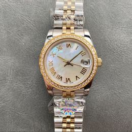 Woman watch stainless steel wristband scratch-resistant sapphire glass mirror diamond 31mm bezel classic 2813 automatic mechanical221A