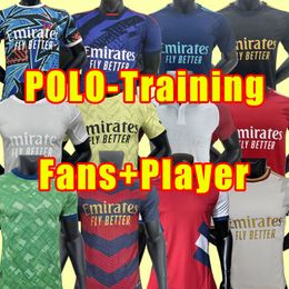 Player version soccer jerseys 23 24 G.JESUS Arsen gunners WHITEOUT VIOLENCE WHITE THOMAS PEPE SAKA TIERNEY SMITH 2023 2024 training ICON polo