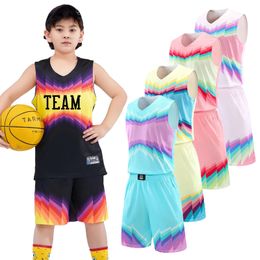 Clothing Sets Blank Basketball Jersey Girls Youth Custom Jersey Kids Sports Breathable Sweat Wicking Jersey Match Training Customizable 230620