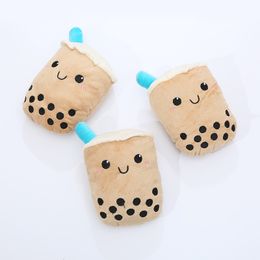 Cute Milk Tea Shaped Plush Pets Dog Squeaky Toys Funny Bite-resistant Molar Puppy Chew Toy Small Large Dogs Supplies