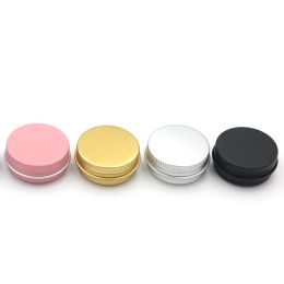 Alumtin 15ml Screw Top Lip Balm Containers - White/Gold/Black | Compact, Reusable Metal Jars for Cosmetics & Travel .