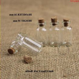 100pcs/lot Promotion 4ml Mini Glass Bottle Empty 2/15OZ Cork Small Wishing Vials Gift Sample Jars Refillable Cosmetic Packaginghigh qua Etvg