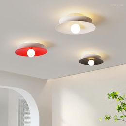Chandeliers LED Ceiling Chandelier Corridor Balcony Black White Indoor Light For Bedroom Living Room Aisle Decoration
