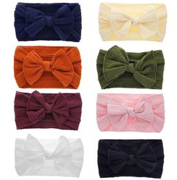 Large Bow Girls Headband Cute Baby Bowknot Headwrap Turban Kids Bows Hair Bands Cotton Wide Head wrap Turbans Infant Newborn Headbands