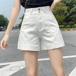 Women's Pants Women's Denim Tight Vintage Shorts Classic High Waist White Wide Leg Female Summer Caual Ladies For Women Jeans