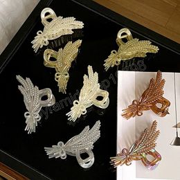 High Quality Big 10cm Wheat Hair Claw Clips Headdre For Women Girls Resin Trendy Hairpins Accessories