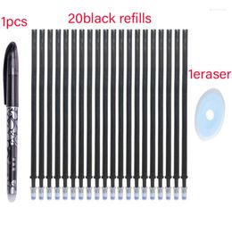 1/12/22PCS Kawaii Fresh Erasable Gel Pens Needle Tip Office Stationery School Supplies Refills Writting Ballpoint Pen