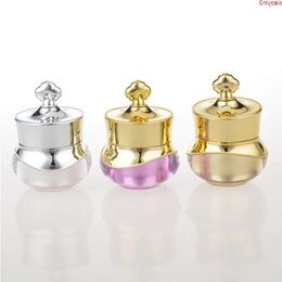 5g Empty Cosmetic Pack Eye Cream jar Travel Crystal Acrylic bottle with UV Crown Cap Refillable Bottle LX5250high qualtity Xibte