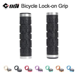 Bike Handlebars Components ODI RG01 Bicycle Handlebar Grips Lock on Anti Slip Shock Absorption Handle Cover Double Locking Parts for MTB Road 230621