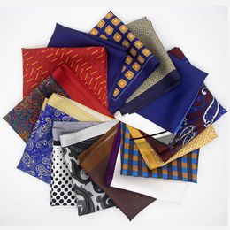Pocket Square Men 100% silk pocket square print real satin small square scarf gentleman business suit shirt chest scarf handkerchief 30*30 cm 230620