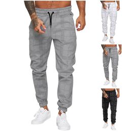 Mens Pants Autumn And Winter Casual Loose Striped Drawstring Sports Jogging Trousers 230620