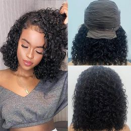 Short Water Wave Bob Wig Lace Front Human Hair Wigs 4X4 Closure Bob Wig for Women 13x4 Water Wave Lace Frontal Wig