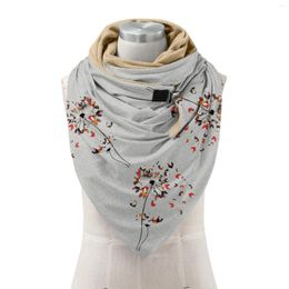 Scarves Blanket Scarf Under 10 Shawls Printing Button Wrap Casual Warm Soft Fashion Women Steel Ladies Chiffon