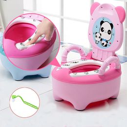 Seat Covers Plastic Panda Pot Infant Cute Baby Toilet Seat Boys And Girls Potty Trainer Seat WC 0-6 Years Old Children's Pot Soft Potty 230620