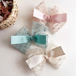 Hair Accessories 15pcs Hollow Ribbon Bow Hairpins Solid Colour Bowknot Barrettes Princess Headwear Boutique For Girls