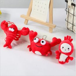 Red Lobster Plush Toys Doll Pendant Crab Stuffed Animal PP Cotton Toy Children's Christmas Gifts For Girls &Boys