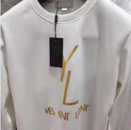 Mens hoodies pullover sweatshirts Laurent long sleeve jumper womens Tops clothing with y gold Letter print SL sweaters S-5XL