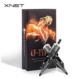 Tattoo Needles XNET U-REX Cartridge Tattoo Needles Round Liner Disposable Sterilised Safety for Cartridge Machines Grips Permanent Makeup 3RL 230621