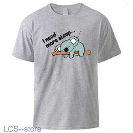 Мужские футболки T Рыбаки мне нужно больше сна Ленивые коала