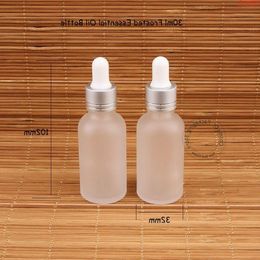 30pcs/Lot Wholesale Glass 30ml Essential Oil Bottle Frosted Dropper Pot 1OZ Women Cosmetic Container 30 Gramme SampleTest Jarhigh qty Olddl