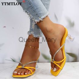 Slippers Yellow Sandals Women Fashion High Heels Sandals Ladies Women Shoes Summer Sexy Sandals Outdoor Women Slippers Slides J230621