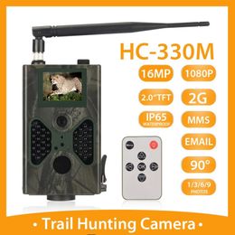 Hunting Cameras Cellular Trail Camera 16MP Po Traps P MMS GSM 1080P Night Vision HC330M Wildlife Wireless Surveillance 230620