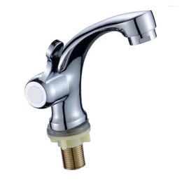 Bathroom Sink Faucets Faucet Single Cold Water Mixer Tap Stainless Steel Counter Basin Side Opening
