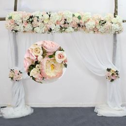 Decorative Flowers Peony Artificial Flower Silk Wall Centerpieces Ball Garland Home Wedding Christmas Decoration Year