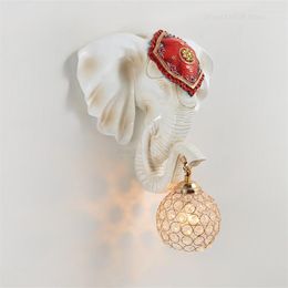 Wall Lamp Nordic Creative Elephant Lamps For Bedroom Personalized Animal Living Room Decoration Modern Led Light Fixtures