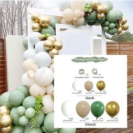 Party Decoration Green Latex Balloons Set Birthday Arrangement Mitzvah Supplies