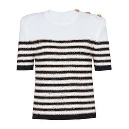 Tees Womens Knits & Tees Woman Tops Short Sleeves and Long Sleeves Tops Knitting Cardigan With Big Golden Buttons Slim Design Sexy Shap