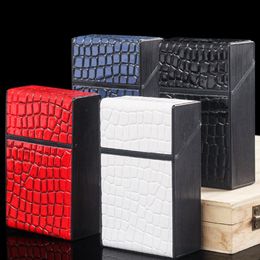 Colourful Smoking Snake's Skin Pattern Cigarette Cases Plastic Storage Box Exclusive Housing Automatic Spring Opening Flip Cover Moistureproof Stash Case DHL