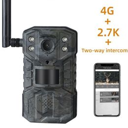 Hunting Cameras 4G hunting camera 27K highdefinition night vision remote observation of animals has twoway intercom function 230620